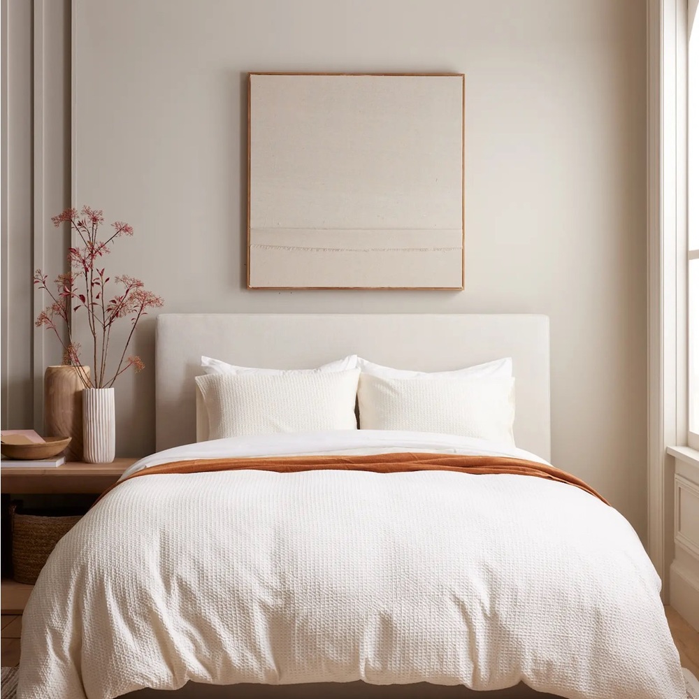 Quince Organic Luxe Honeycomb Duvet Cover Set King/CalKing $129.90